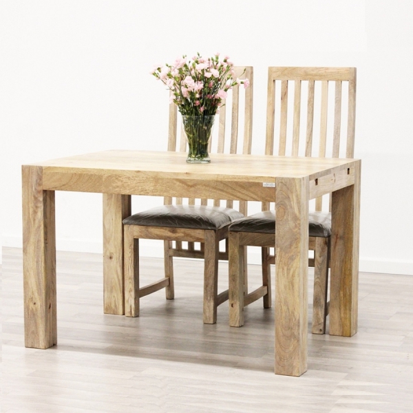 Rozkładany stół 120-240x80cm z drewna mango dla max. 8-10 osób