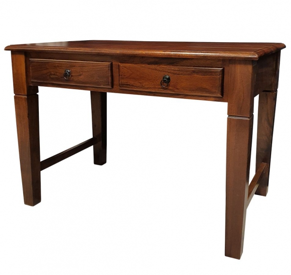 Klasyczne drewniane biurko - stół z szufladami z akacji