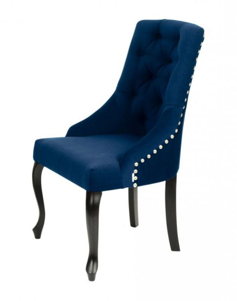 Krzesło glamour pikowane ludwik z pinezkami - NA ZAMÓWIENIE
