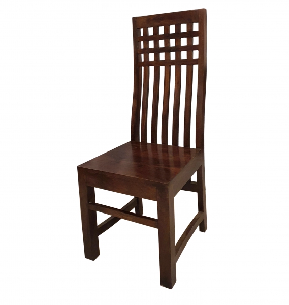Krzesło drewniane kratka - akacja ciemny brąz - A - II GAT.