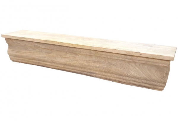 Ozdobna półka z jasnego drewna mango 80 cm