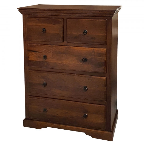 Klassische Kommode mit Schubladen Wäscheschrank 90 cm LONDON