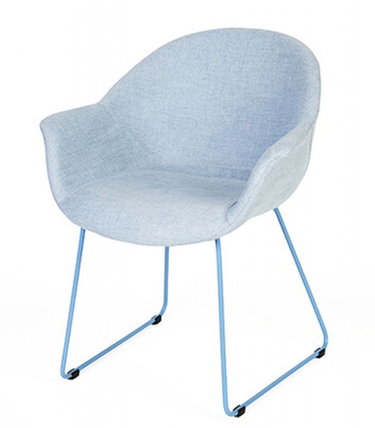 ALAN SLEY - krzesło tapicerowane na metalowych nogach