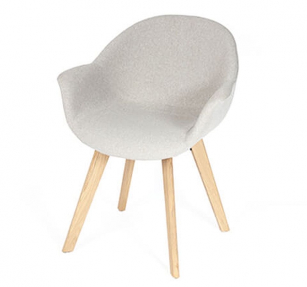 ALAN - krzesło tapicerowane na drewnianych nogach