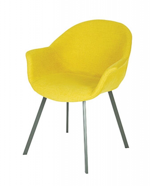 ALAN MET- krzesło tapicerowane na metalowych nogach