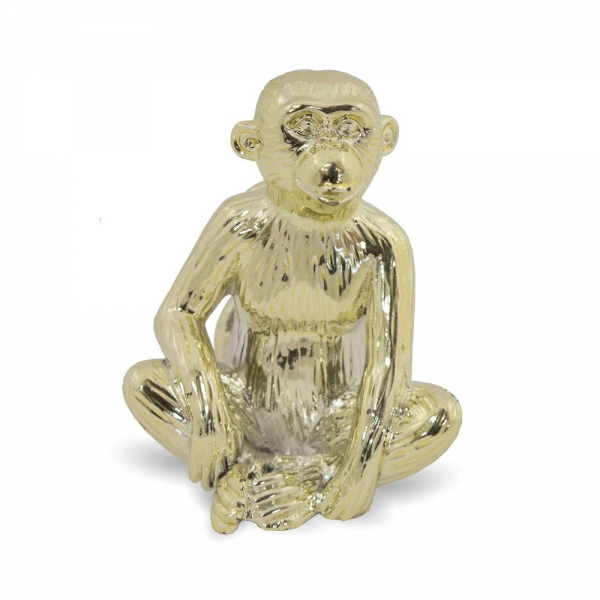 Mała złota figurka dekoracyjna - małpka