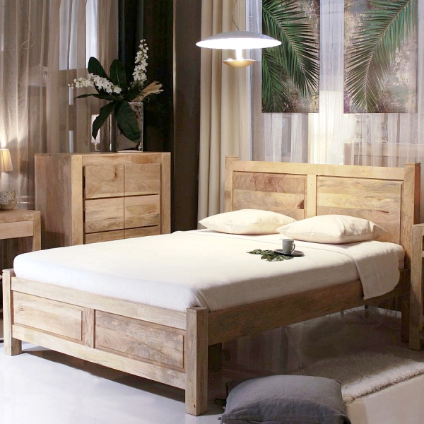 Łóżko NEW YORK z litego drewna mango 160x200