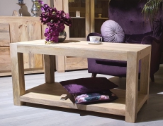 Wysoki stolik ława z drewna- jasny