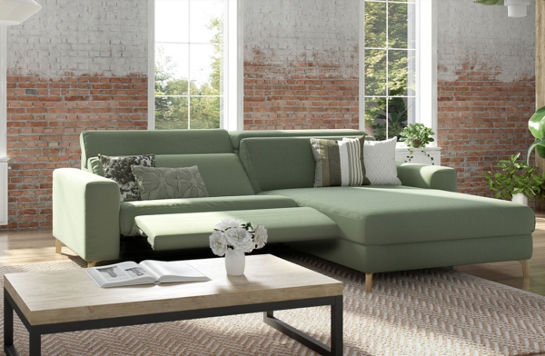 Ekskluzywna sofa COLORADO -zieleń tymiankowa