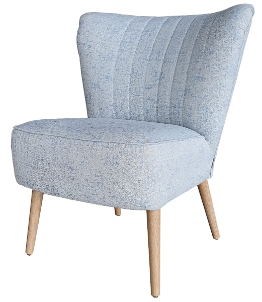 ERICSON - fotel retro krzesło jasne błękit