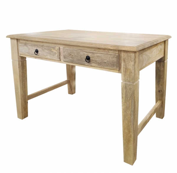 Drewniane biurko - stół 115x75 cm z szufladami z mango