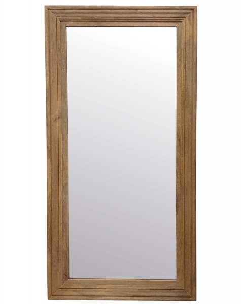Prostokątne drewniane lustro frezowane 180x90 cm toffi