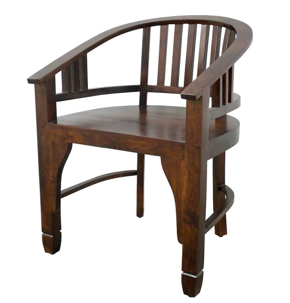 Kolonialny fotel krzesło gabinetowy z drewna