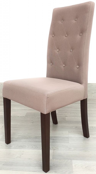 Proste krzesło tapicerowane 108A z kołatką, przeszyciami i guzikami - NA ZAMÓWIENIE