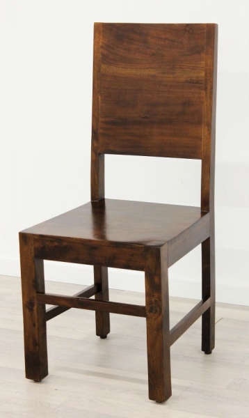 Krzesło z pełnym oparciem z akacji brąz
