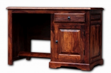 Małe biurko kolonialne z akacji indyjskiej