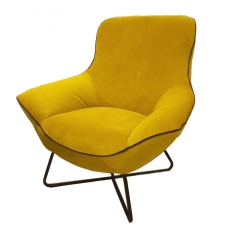 Żółty nowoczesny fotel Rico KING