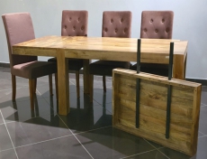 Stół toffi 120x80 cm z dostawkami z drewna