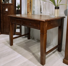 Klasyczne drewniane biurko - stół z szufladami z akacji