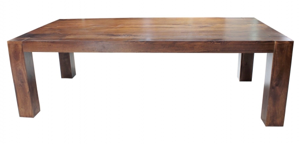 Duży rozkładany stół 240-360x120 cm z drewna brązowy