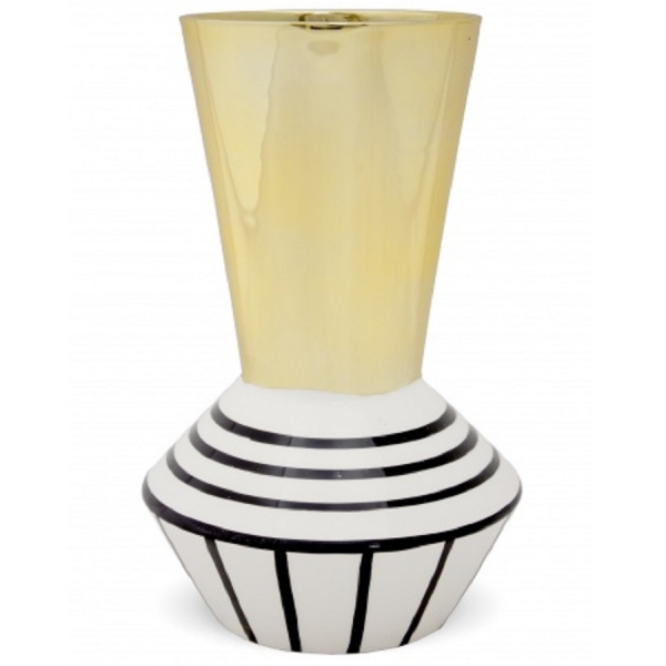 Ceramiczny dekoracyjny wazon w stylu art-deco