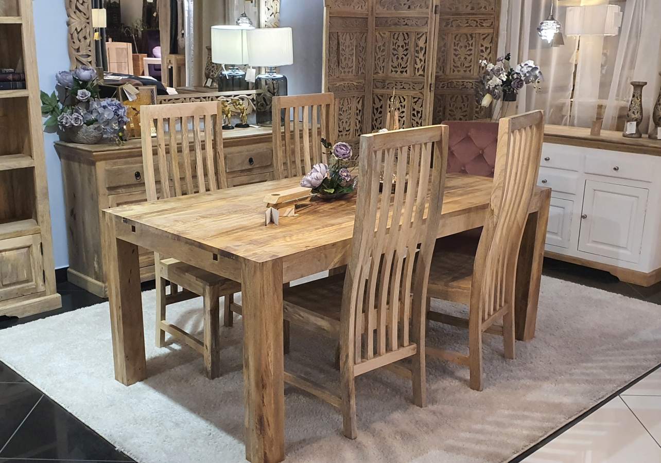 Drewniany stół z dostawkami 180x100